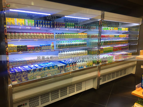 A311上海市徐匯區(qū)五洲會(huì)全球購超市飲料風(fēng)幕柜