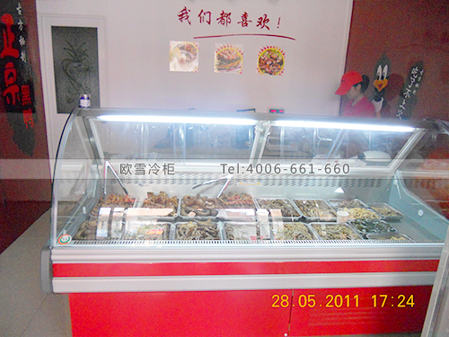 B034深圳寶安龍華周黑鴨鹵味保鮮冷柜展示柜