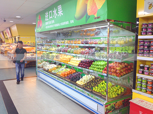 B145深圳南山學(xué)府人人樂(lè)超市水果蔬菜冷柜-鮮肉冷柜