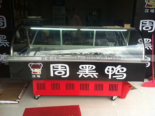 B200東莞黃江周黑鴨鴨脖展示冷柜