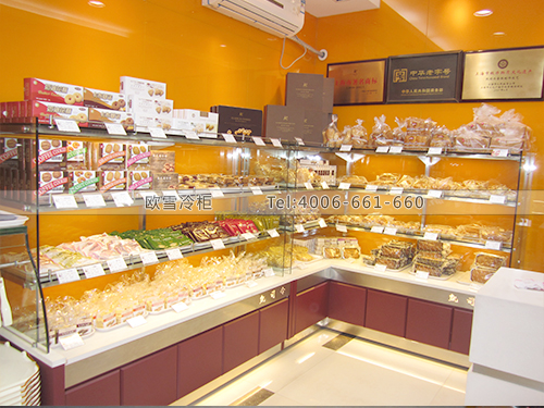 F022上海楊浦凱司令西餅連鎖店日式直角蛋糕展示柜