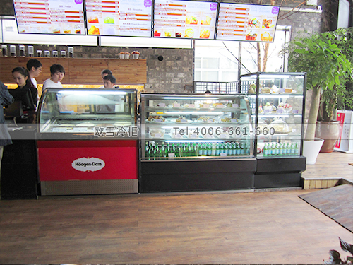 F025上海閔行咖咖奧咖啡西餐廳蛋糕展示柜