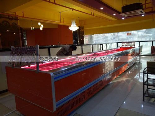 E136廣東省東莞市石排鎮(zhèn)老媽自助火鍋城冷藏展示柜
